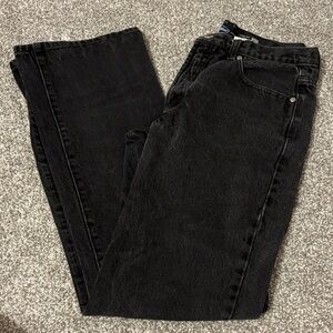 Vintage Anchor Blue Flare Low Rise Black Jeans